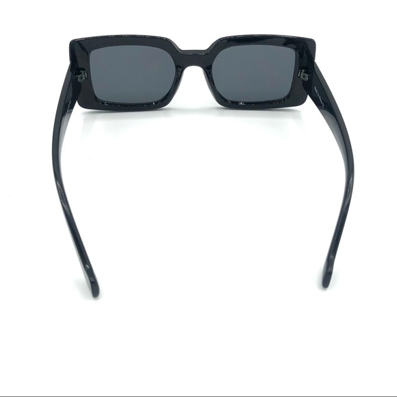 Black Rectangle Sunglasses - Picture 3 of 3
